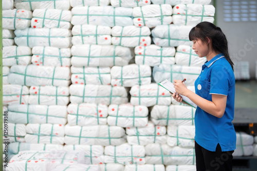 Wallpaper Mural Asian female employees working in large-scale industrial plants play a key role in ensuring that plastic products are produced efficiently and meet the highest standards for export. Torontodigital.ca