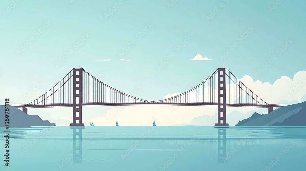 Fototapeta premium Golden Gate Bridge Scenic Bay Area View