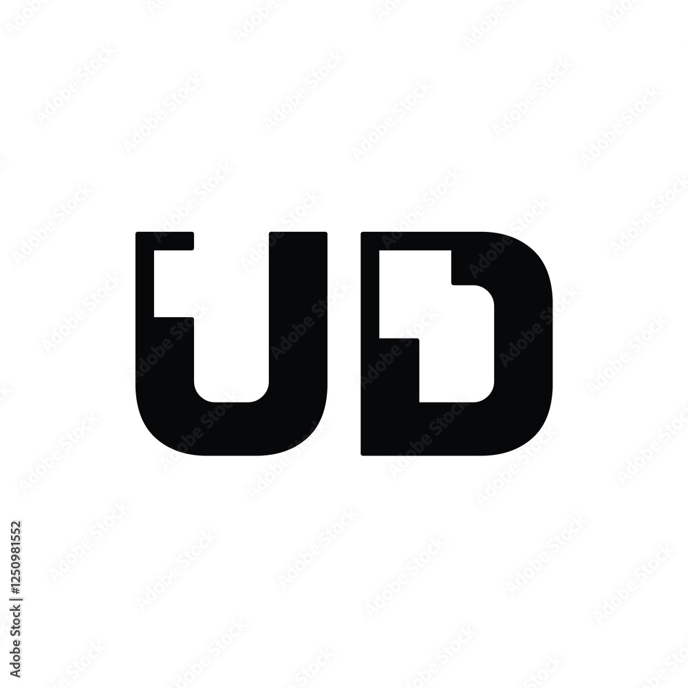 UD monogram logo design letter text name symbol monochrome logotype alphabet character simple logo UD monogram logo design letter text name symbol monochrome logotype alphabet character simple logo