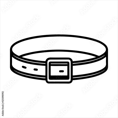 Solid Vector Icon for Belt Accessories
