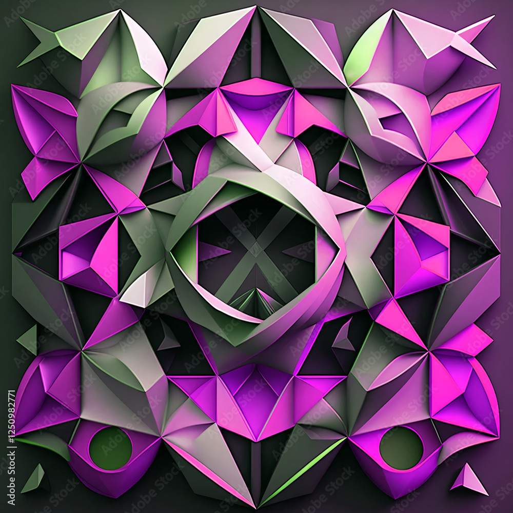 Obraz premium Elegant geometric 3d low poly structure background