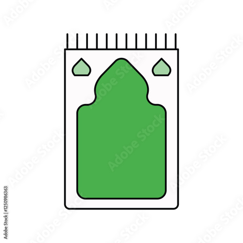 prayer mat lineal color line icon with white background vector stock illustration
