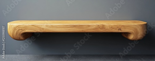 Discover the illusion of weightlessness with this stunning floating wooden console table, a true masterpiece of modern design Experience the perfect blend of artistry and functionality Marvel at the photo