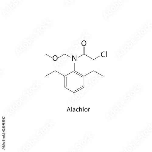 Allyl hexanoate skeletal structure.Ester compound schematic illustration. Simple diagram, chemical structure.