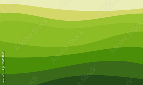 Fototapeta Naklejka Na Ścianę i Meble -  Green abstract gradient background with waves.