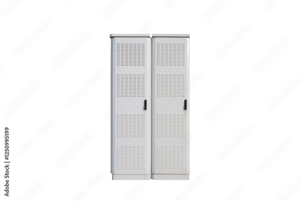 metal cabinets for storing electrical equipment isolated on white background metal cabinets for storing electrical equipment isolated on white background