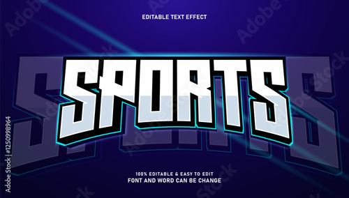 Sports text effects with elegant style that can be edited