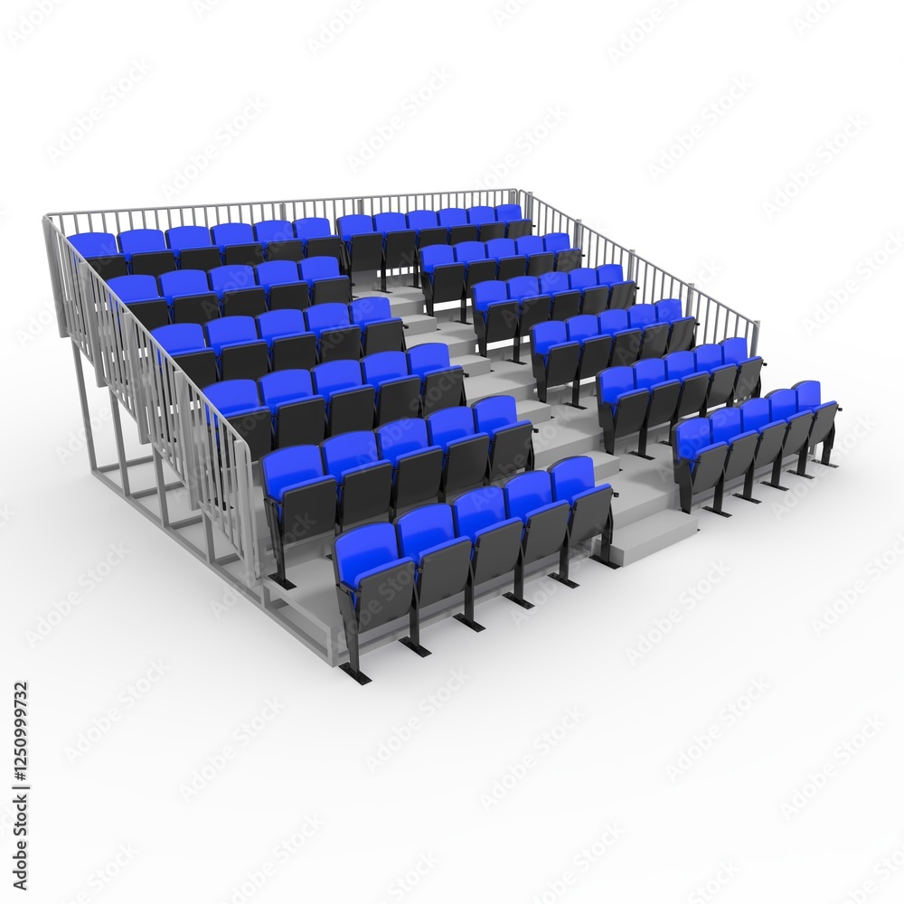Fototapeta premium 3d render Bleachers design element. Furniture