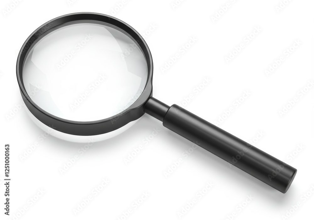 Magnifying glass with a wooden handle suitable for detective themes, searching concepts, investigation illustrations, and education designs. Magnifying glass with a wooden handle suitable for detective themes, searching concepts, investigation illustrations, and education designs.