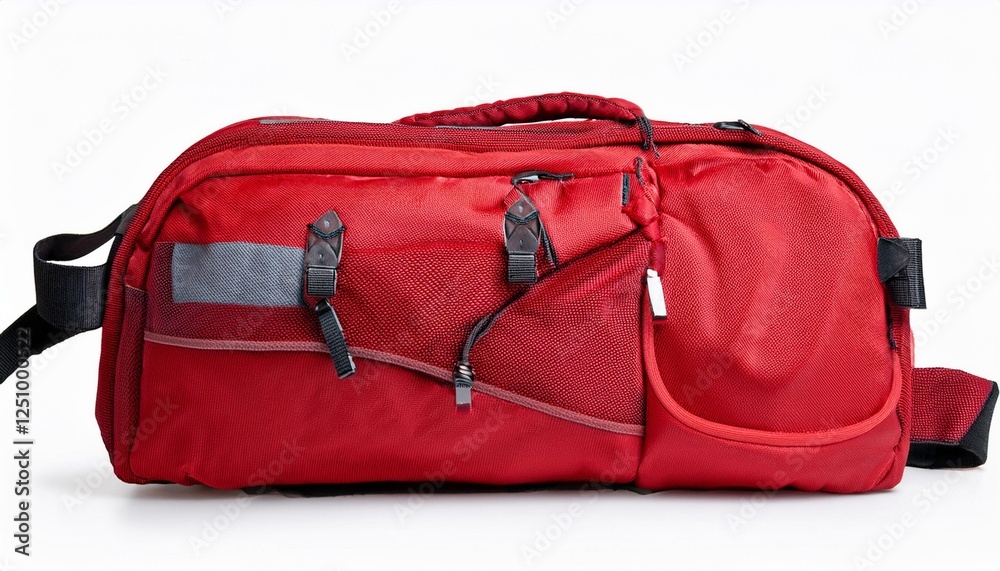 Naklejka premium red bag isolated on white