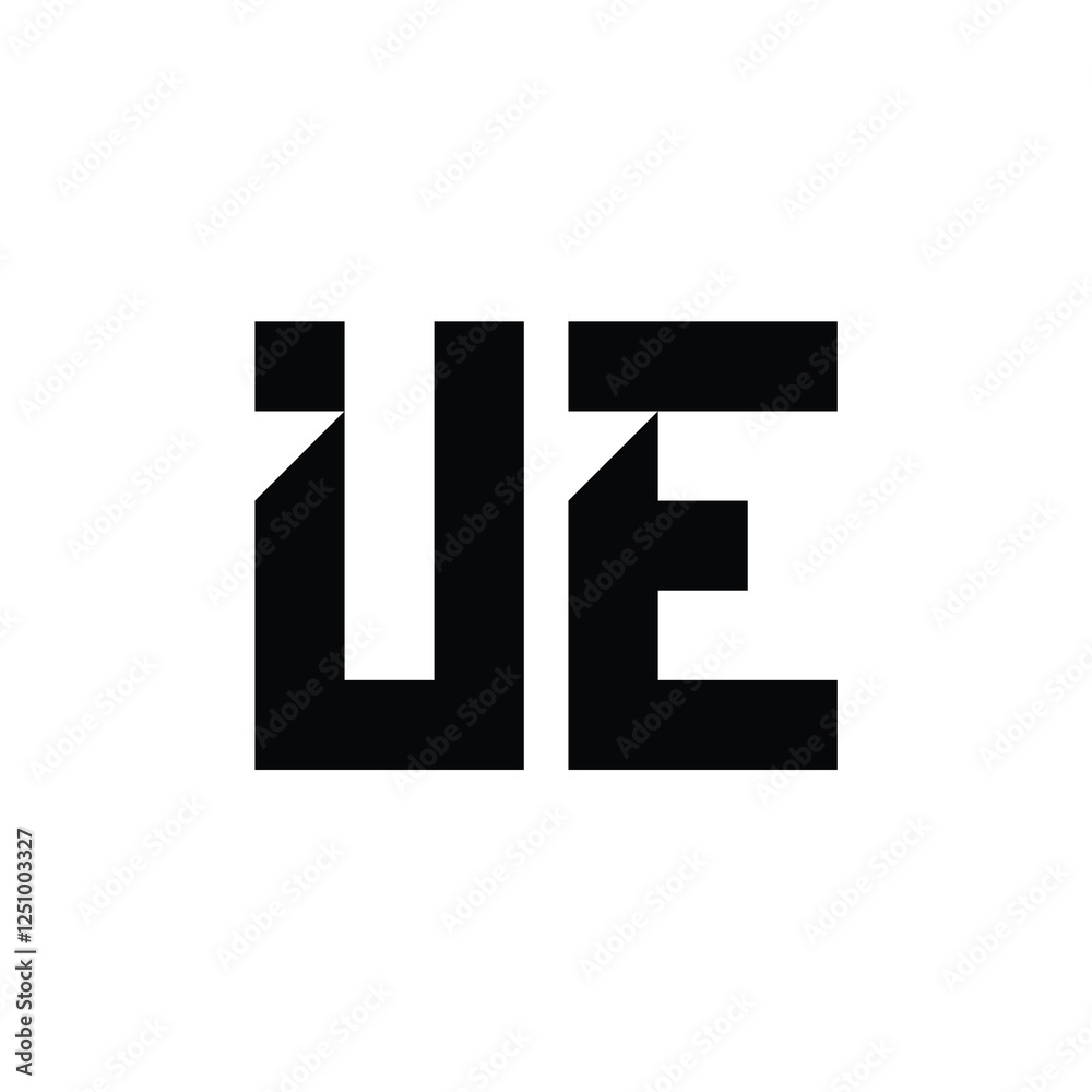 UE monogram logo design letter text name symbol monochrome logotype alphabet character simple logo UE monogram logo design letter text name symbol monochrome logotype alphabet character simple logo