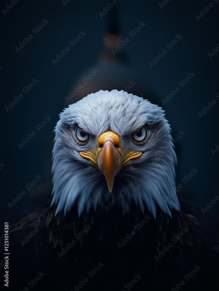 Majestätischer Adler mit intensiven Blick und kraftvoller Ausstrahlung
Majestätischer Adler mit intensiven Blick und kraftvoller Ausstrahlung