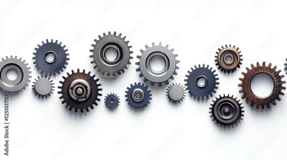 Gears and cogs on a white background. Generative AI Gears and cogs on a white background. Generative AI