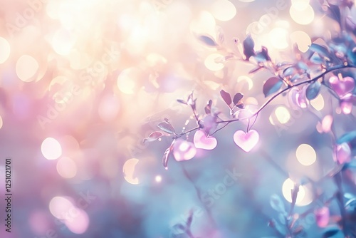 Pastel Pink Blossoms and Soft Bokeh Background