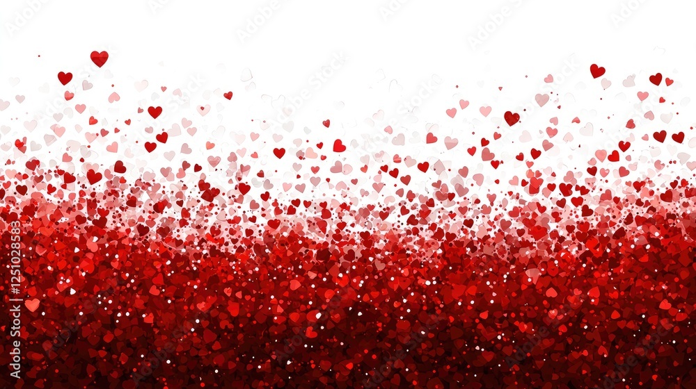 Red and Pink Heart Confetti Decoration for Festive Background Design Red and Pink Heart Confetti Decoration for Festive Background Design