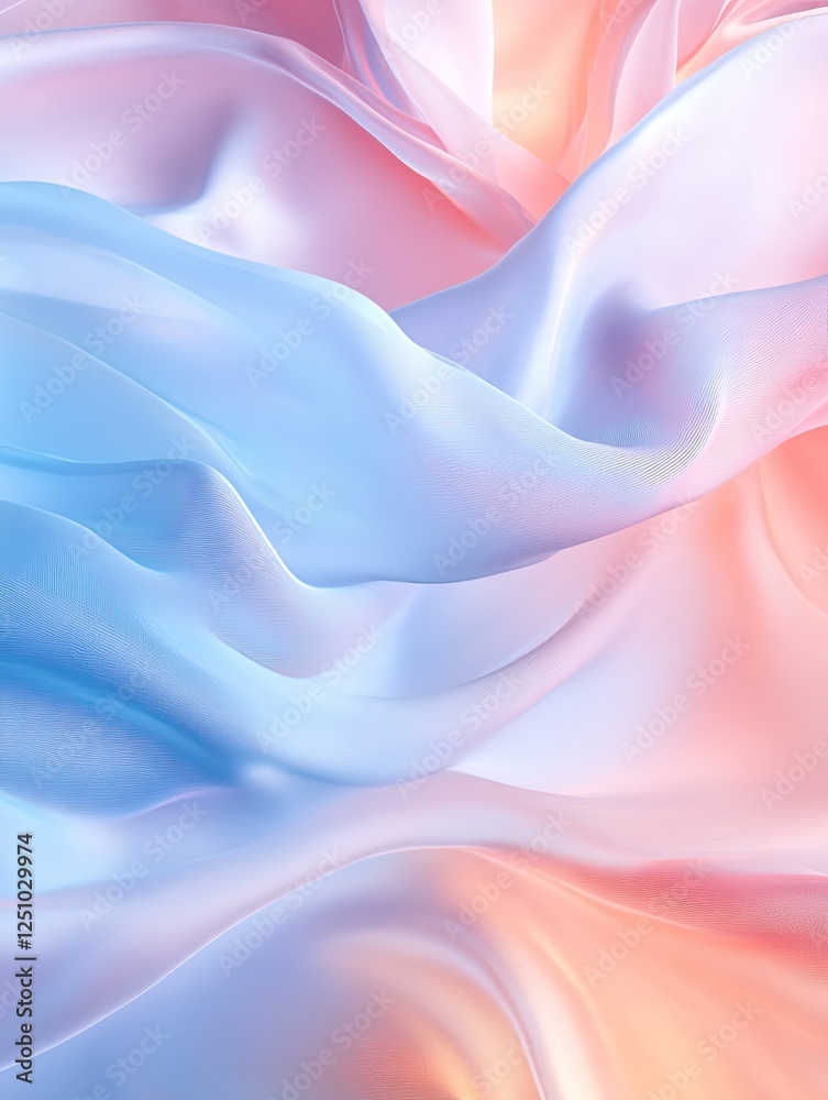 Fototapeta premium Elegant Abstract Background with Flowing Fabric in Pastel Colors