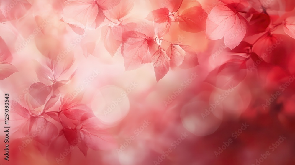 Red And Pink Leaves Soft Focus Bokeh Background Red And Pink Leaves Soft Focus Bokeh Background