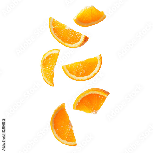 orange slices isolated on white photo