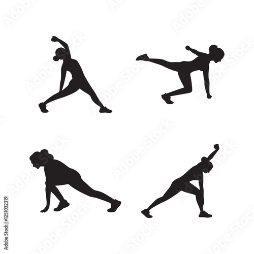 Set of Energy gym vector design with white background.
