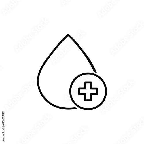 blood flow concept line icon. Simple element illustration. blood flow concept outline symbol design.
