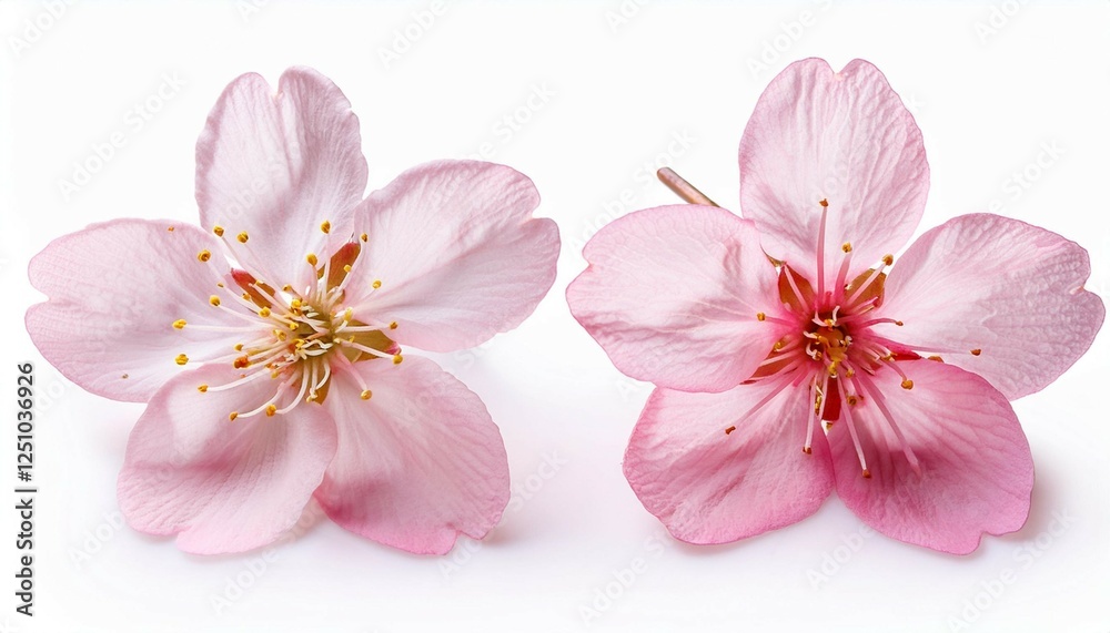 light pink cherry blossom isolated on white background light pink cherry blossom isolated on white background