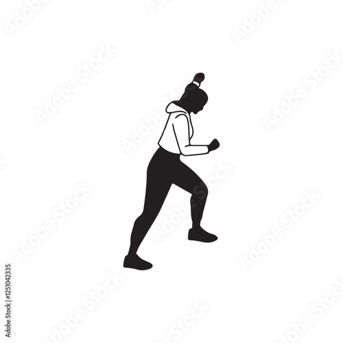 A picture of exercise logo icon illustration white background