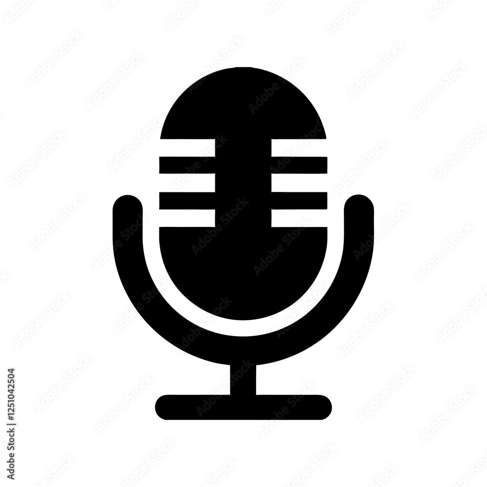 vector illustration of a microphone icon vector illustration of a microphone icon
