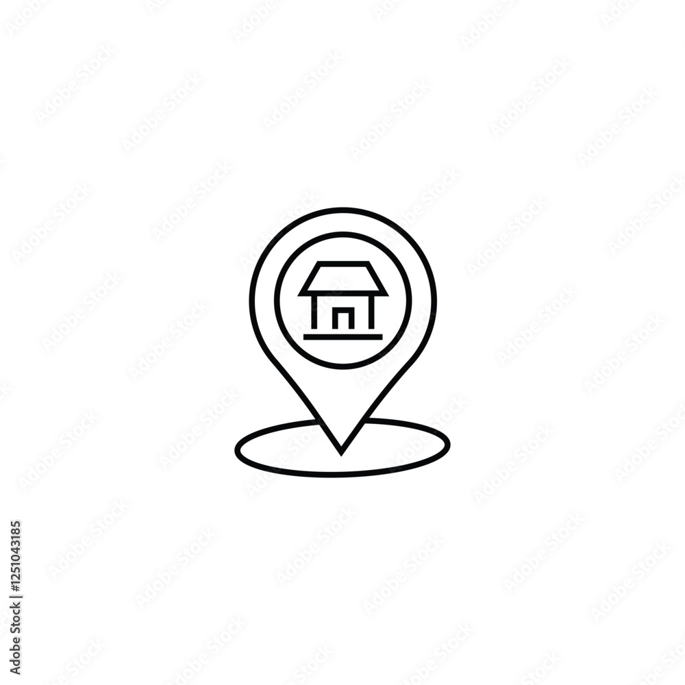 Store location icon design stock illustration Store location icon design stock illustration