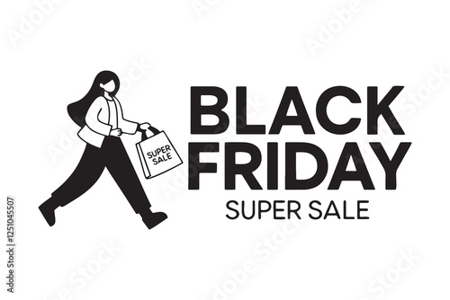 Black Friday super sale Instagram and Facebook vector