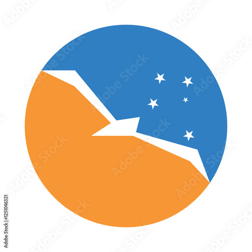 Free Download Argentina Antarctica flag. Flag of Argentina Antarctica. Argentina Antarctica circle flag logo icon computer vector illustration design - GFXLoad