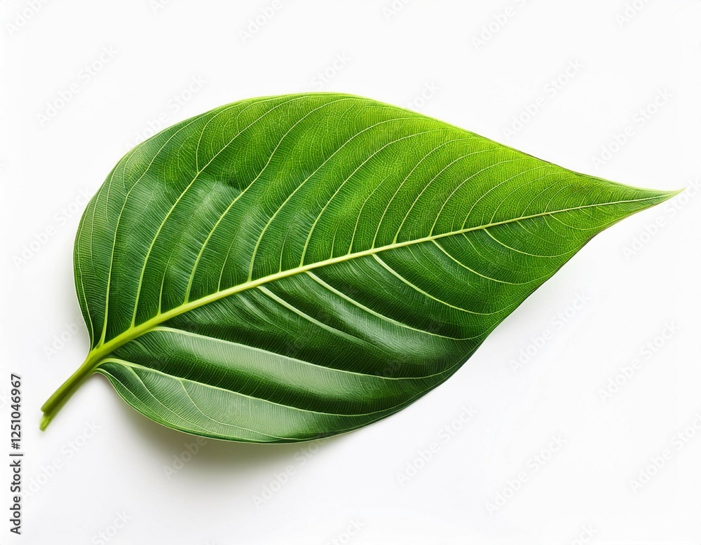 Fototapeta premium green leaves isolated on white background form