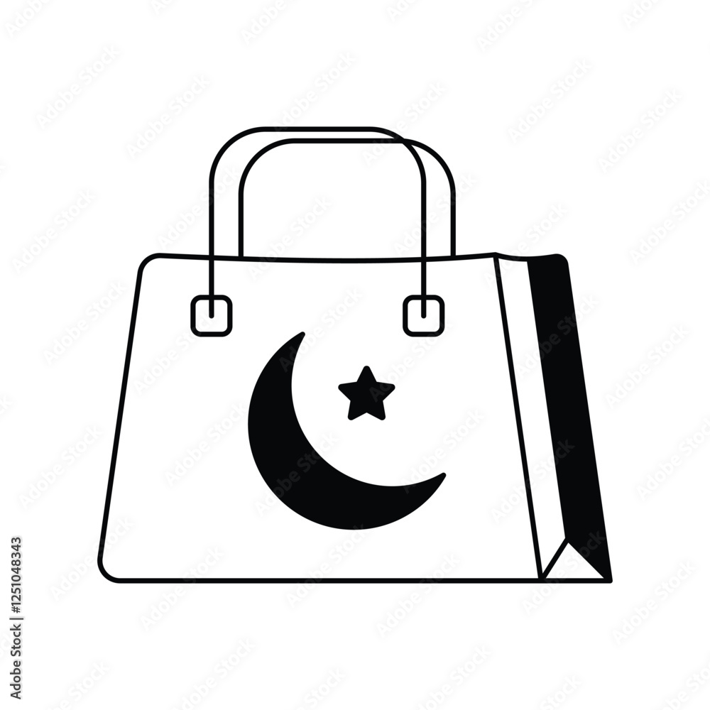 gift glyph outline icon with white background vector stock illustration gift glyph outline icon with white background vector stock illustration