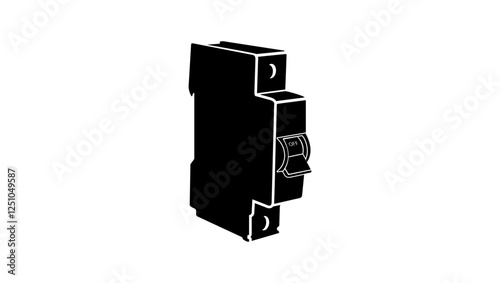 Circuit Breaker symbol , black isolated silhouette