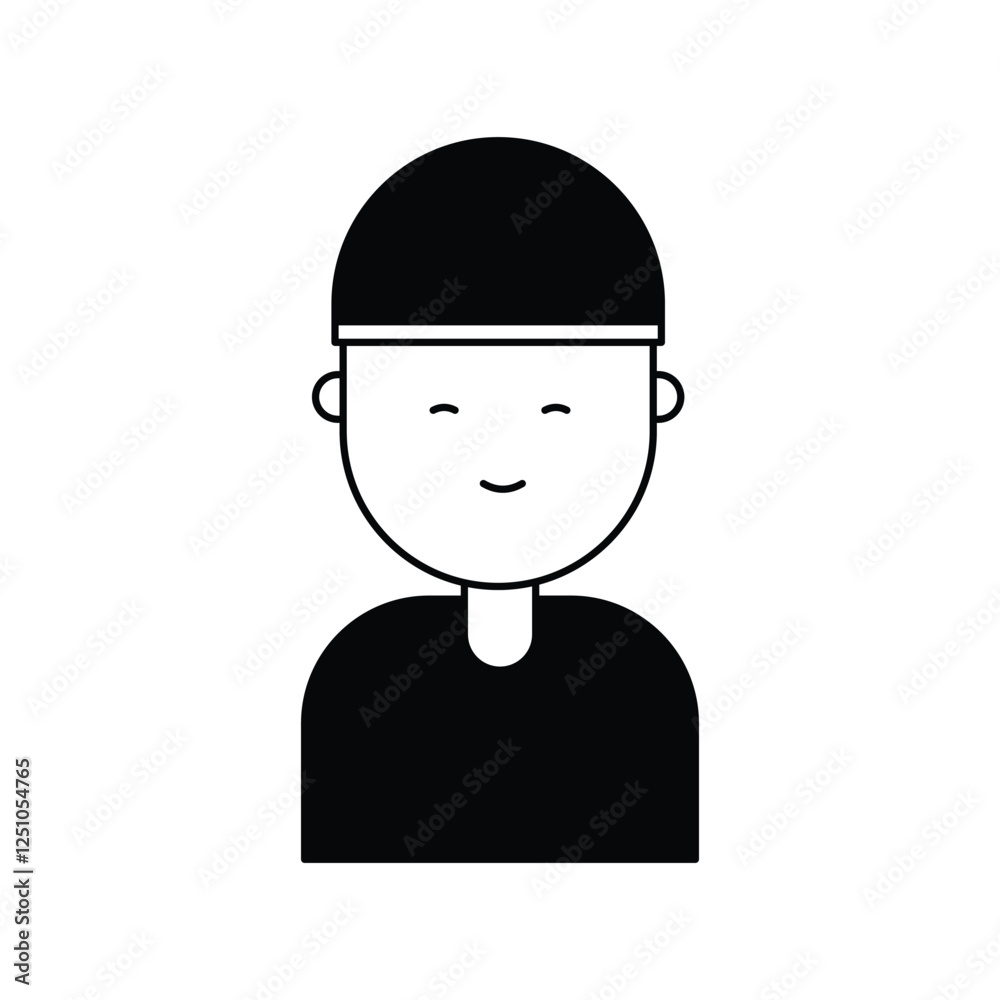 muslim man glyph outline icon with white background vector stock illustration muslim man glyph outline icon with white background vector stock illustration