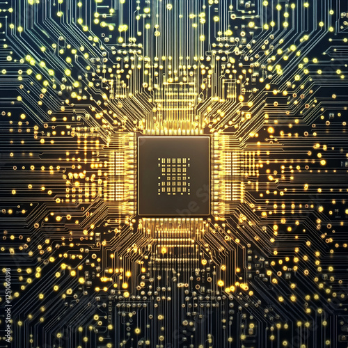 半導体のシンプルな素材イラスト