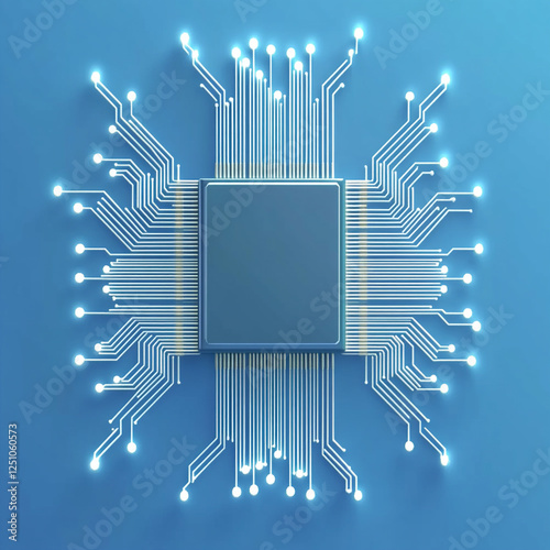 半導体のシンプルな素材イラスト