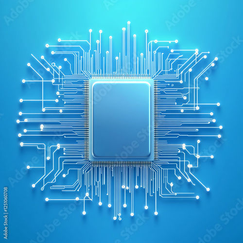 半導体のシンプルな素材イラスト