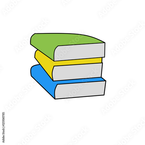 Illustration stack of books