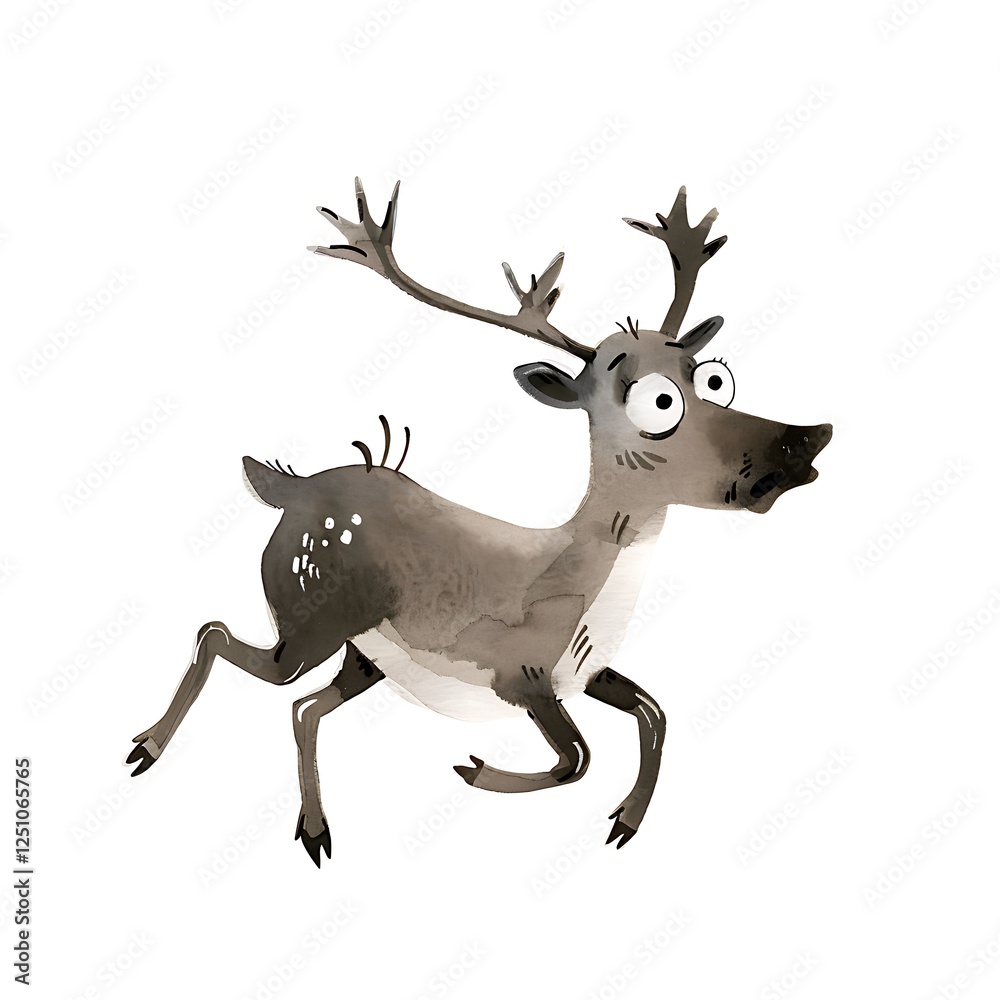 Obraz premium there is a drawing of a reindeer with a big nose