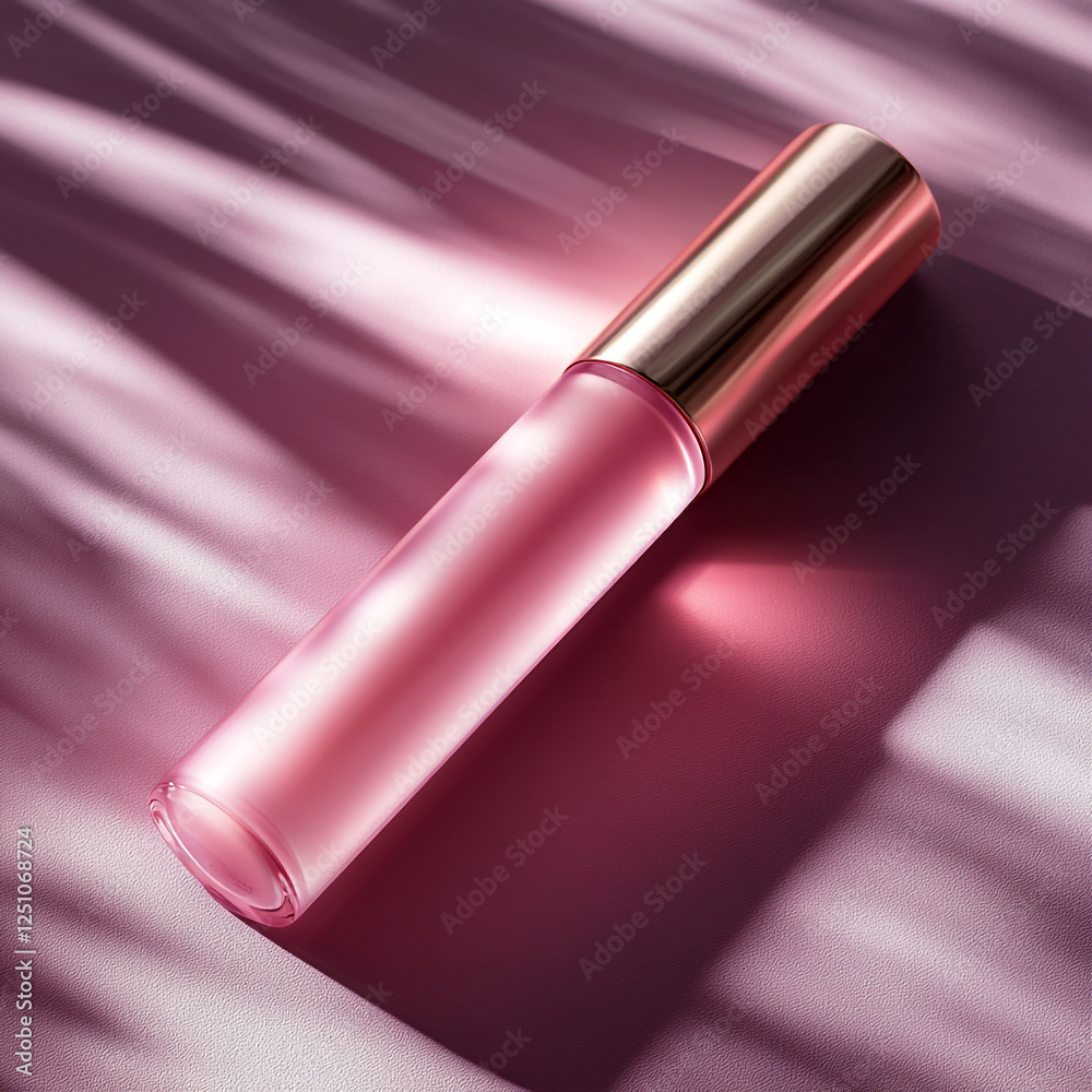 Luxury cosmetic brand macro shot sheer pink hydrating