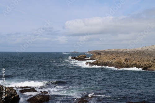 sea and rocks at the wild coast, Quiberon