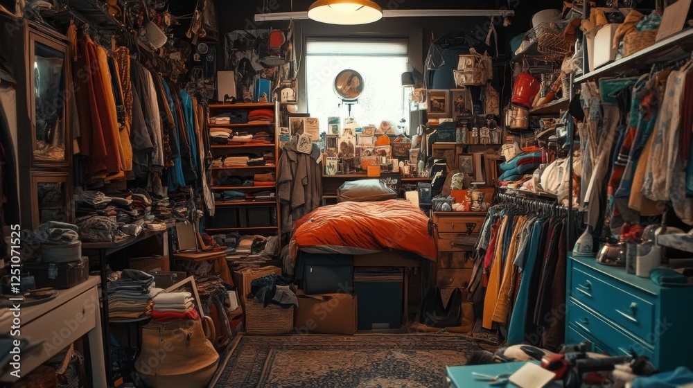 Obraz premium A Cluttered Bedroom