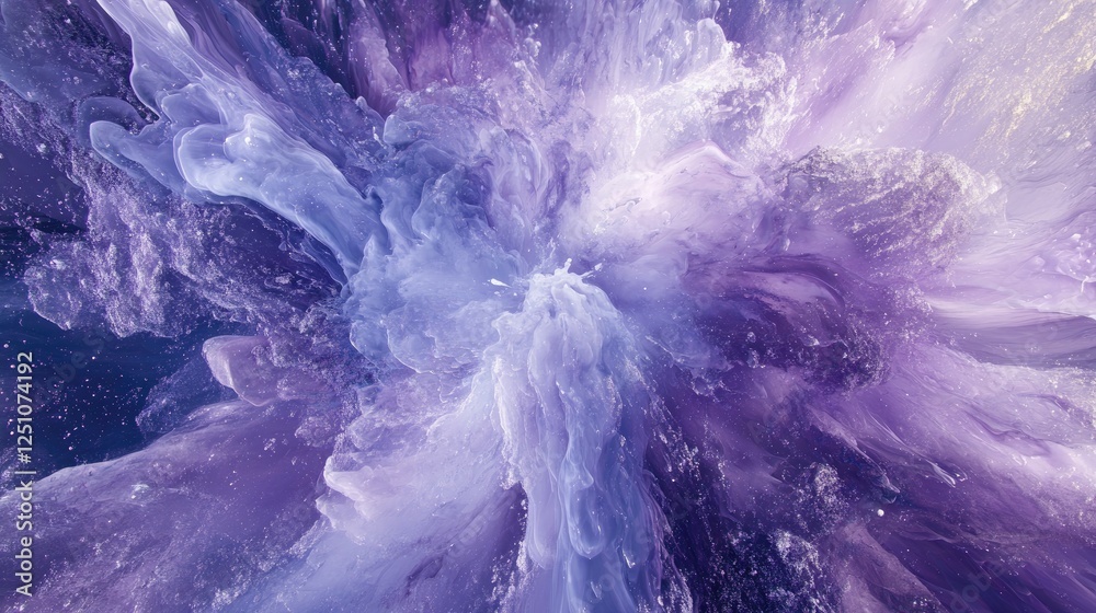 Obraz premium Ethereal Purple Haze: Abstract Nebula of Dreamy Lavender and Violet Tones
