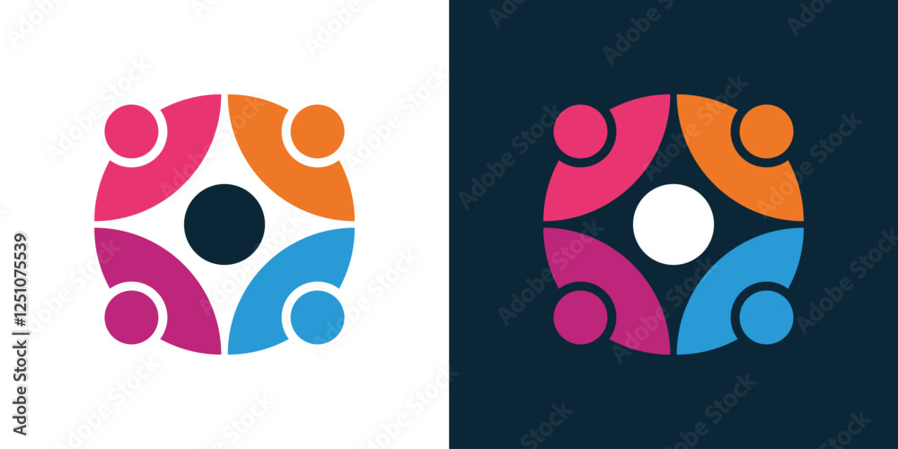 Fototapeta premium Global Community Logo Icon Elements Template. People Family logo. Teamwork concept logo. Team work icon