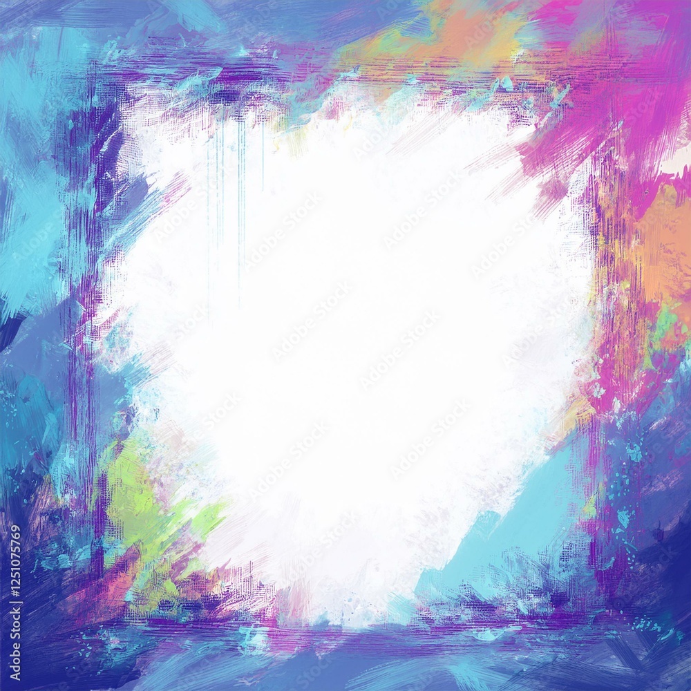 Fototapeta premium grunge graffiti border frame wallpaper background on white background with copy space