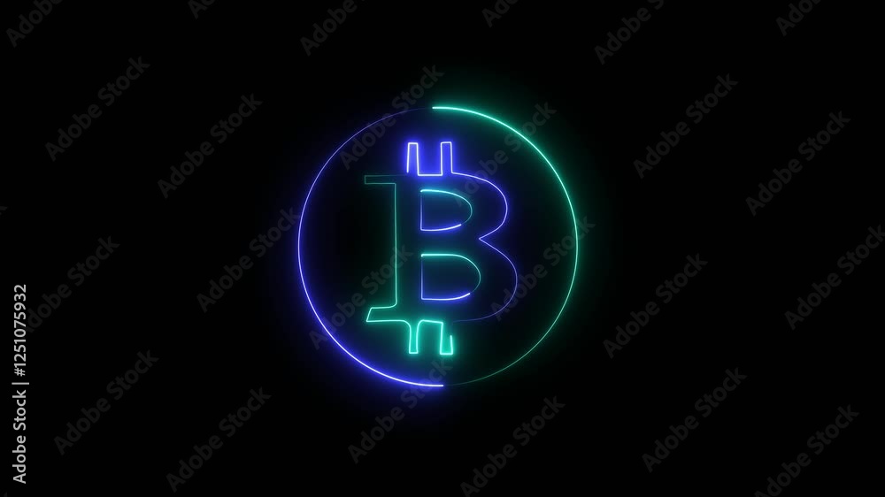 Energy bit coin 2d animation on black background, digital cryptographic, finance, asset, virtual, block chain technology, economy, futuristic, business 4K, HD Energy bit coin 2d animation on black background, digital cryptographic, finance, asset, virtual, block chain technology, economy, futuristic, business 4K, HD