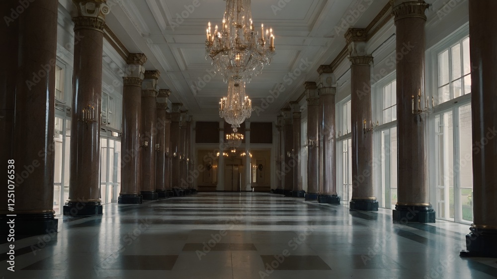 Fototapeta premium Infinite Horizon: Floating Glass Villages Above Clouds with AI-Guided Solar Drones