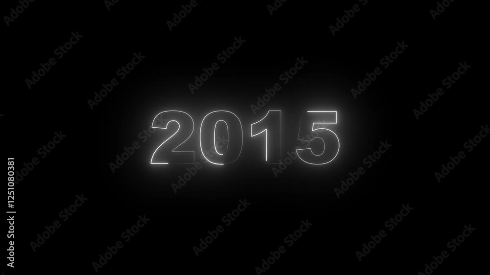 2015 neon line text. Abstract 2015 neon text animation, Glowing neon number text background 4k video 2015 neon line text. Abstract 2015 neon text animation, Glowing neon number text background 4k video