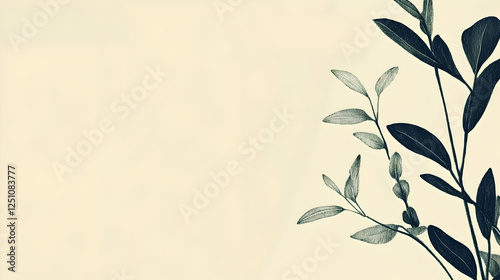 Foliage background, aesthetic close-up on leaves, artistic texture, copy space. Backgrounds for creative projects or elegant presentations