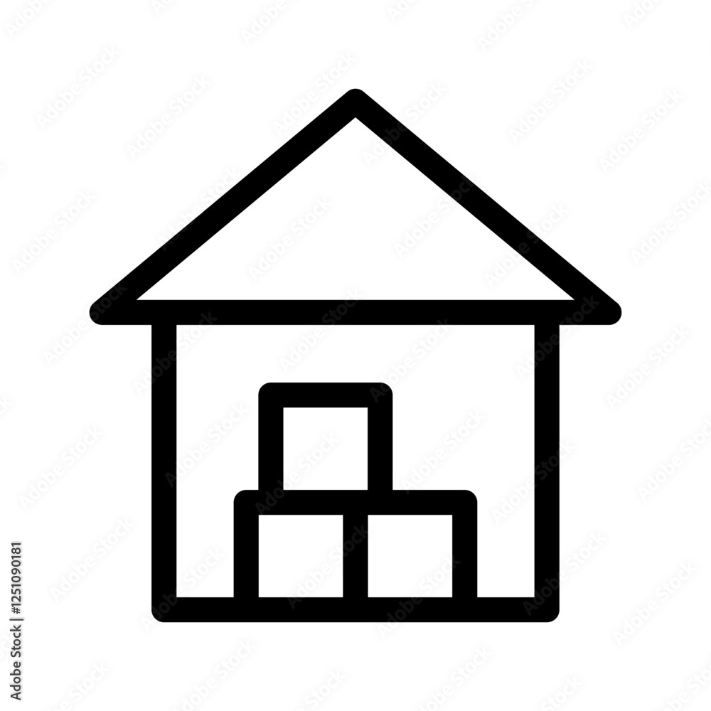 Warehouse Icon Vector Symbol Design Illustration Warehouse Icon Vector Symbol Design Illustration